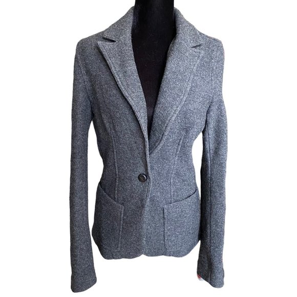J. Crew Gray 100% Virgin Wool Single Button Blazer